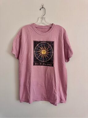 Full Tilt Pink Graphic Sun T-Shirt M oversized